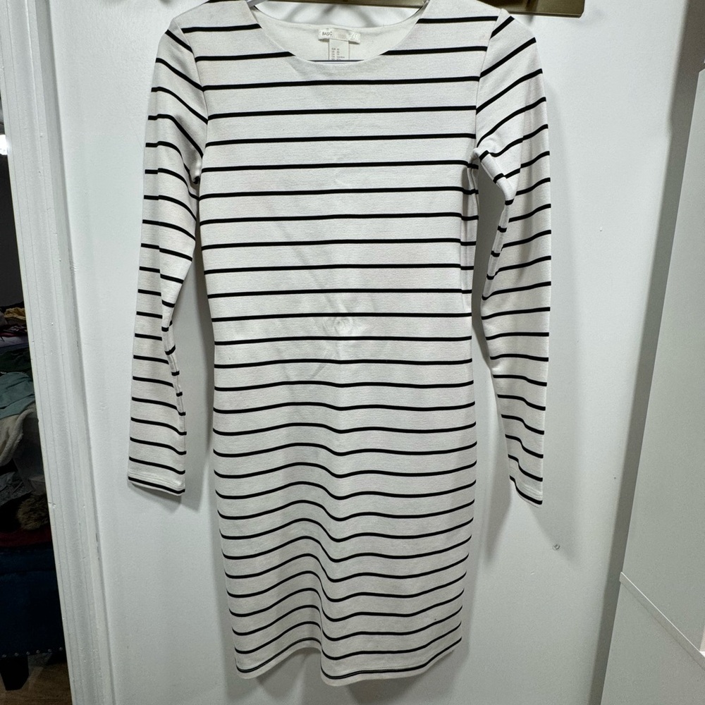 Striped Black and White Dress